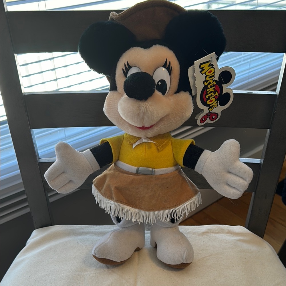 Vintage Disney Mouseketoys Western Minnie Mouse Plush